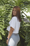 CROP TOP BLANCO - AQUAMARINA