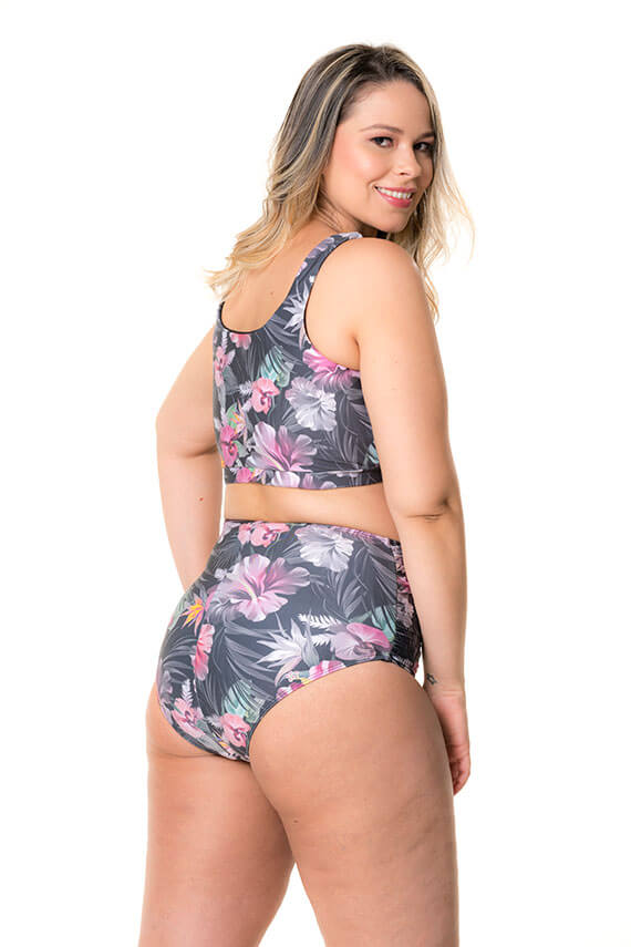 Panty recogidos negro tropical
