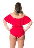 Off-the-shoulder Bikini Top Red