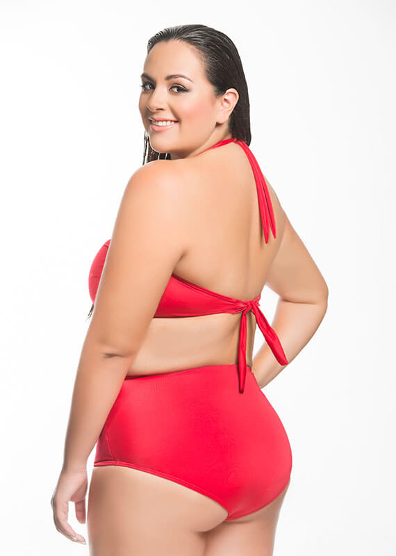 Panty bikini nudo rojo