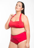 Halter Bikini Top Red