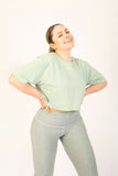 CROP TOP VERDE OLIVO