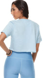 Crop top azul celeste