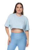 Crop top azul celeste
