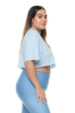 Crop top azul celeste