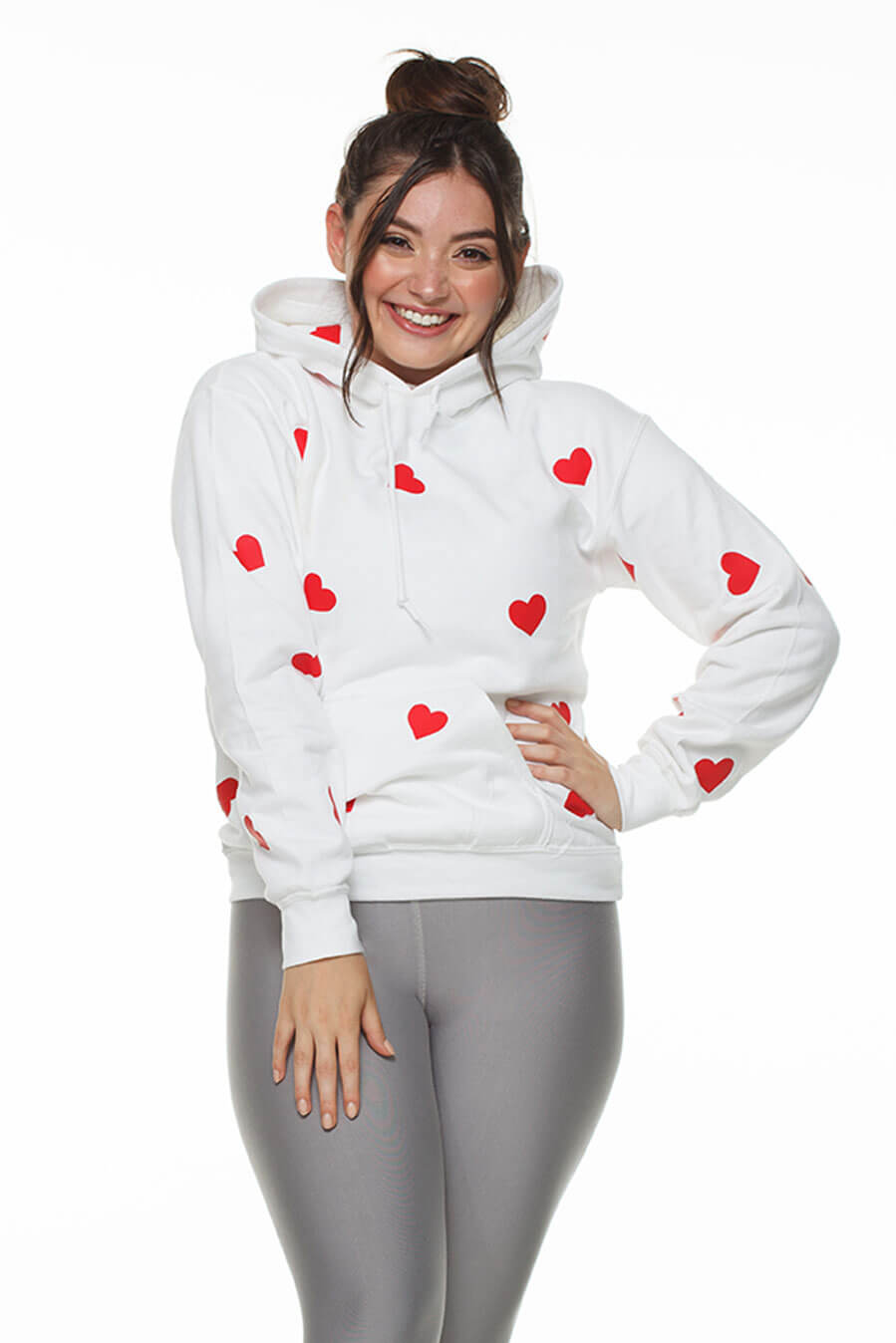 Buzo corazones blanco