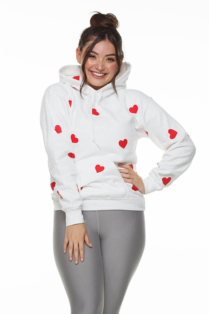 Buzo corazones blanco