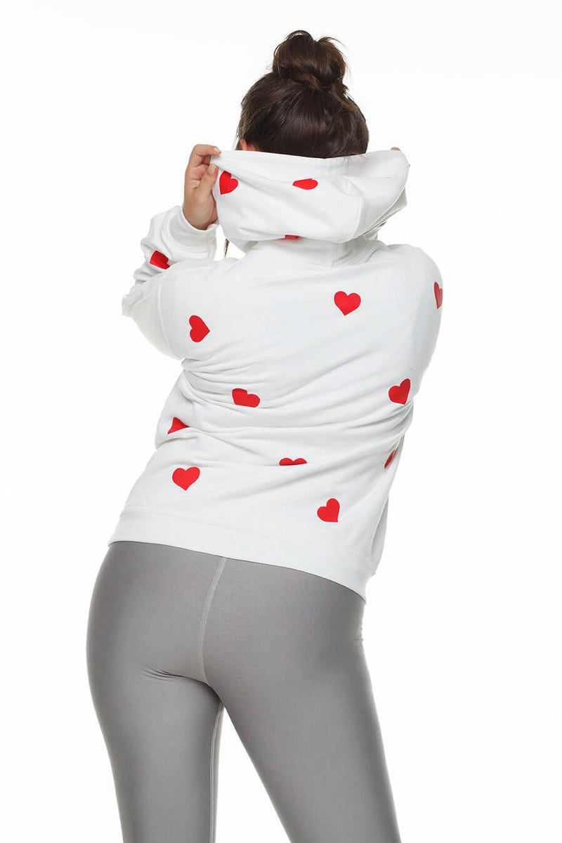 Buzo corazones blanco