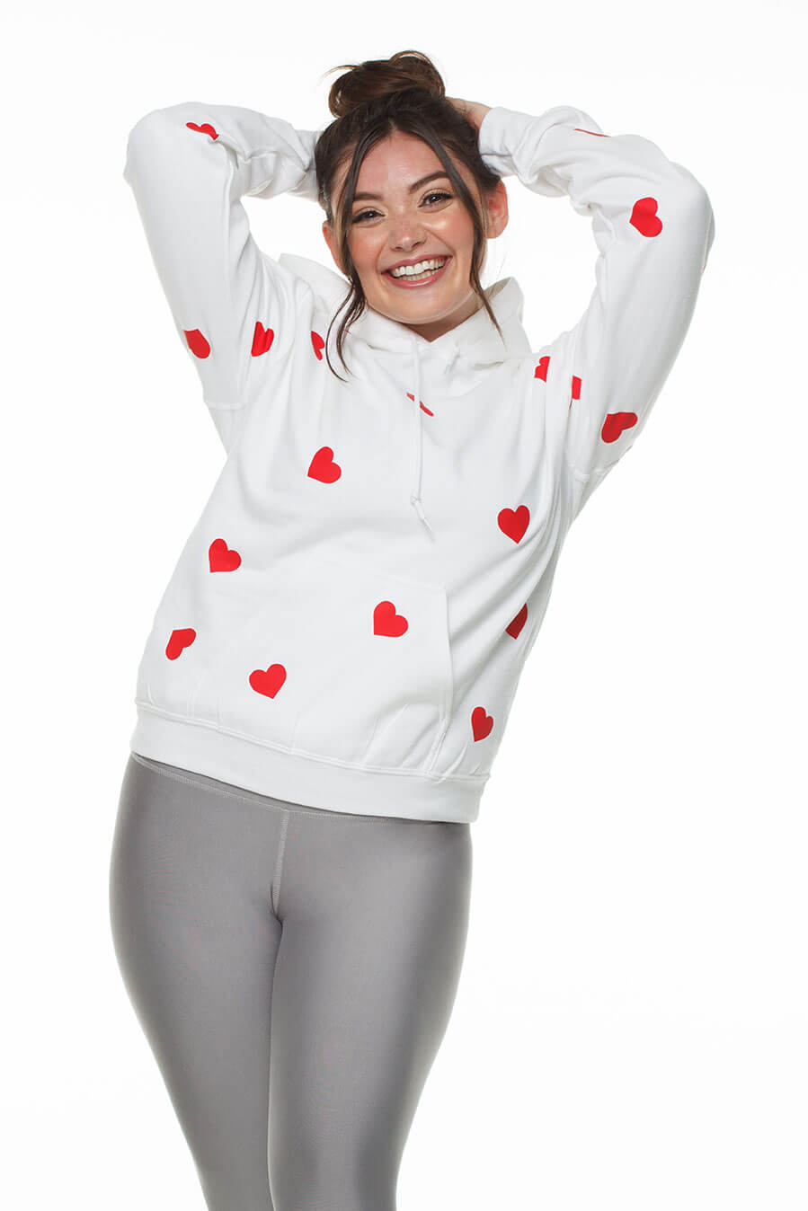 Buzo corazones blanco