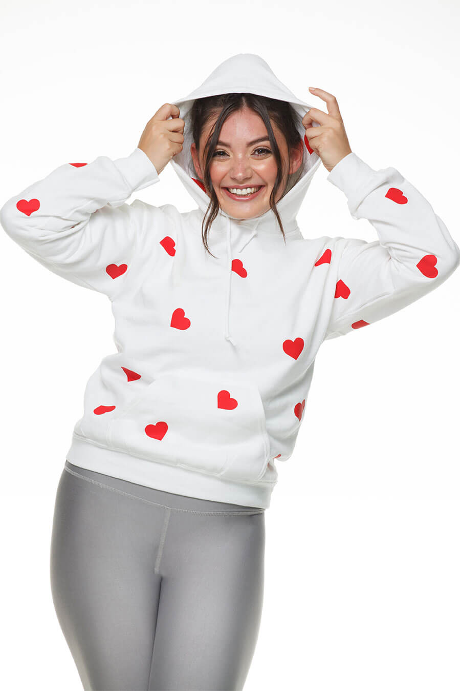 Buzo corazones blanco