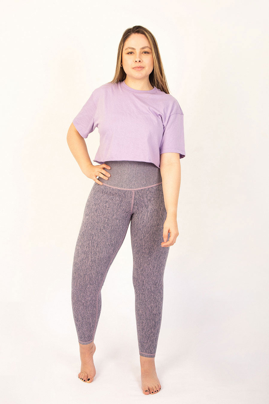 Leggings lila jaspe