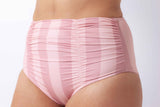 Panty recogidos rayas rosa