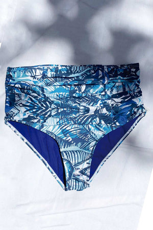 Gathered Bikini Bottom Pink Stripes