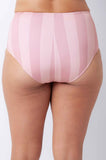 Panty recogidos rayas rosa
