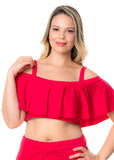 Off-the-shoulder Bikini Top Red
