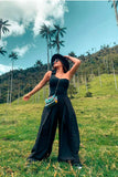 Pantalon ancho Negro