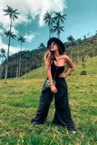 Pantalon ancho Negro