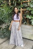 Pantalon Ancho print gris