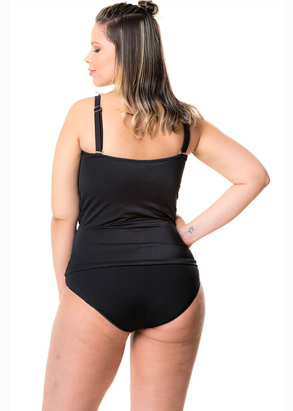 Twist Tankini Top Black