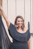 Off-the-shoulder Tankini Top Grape