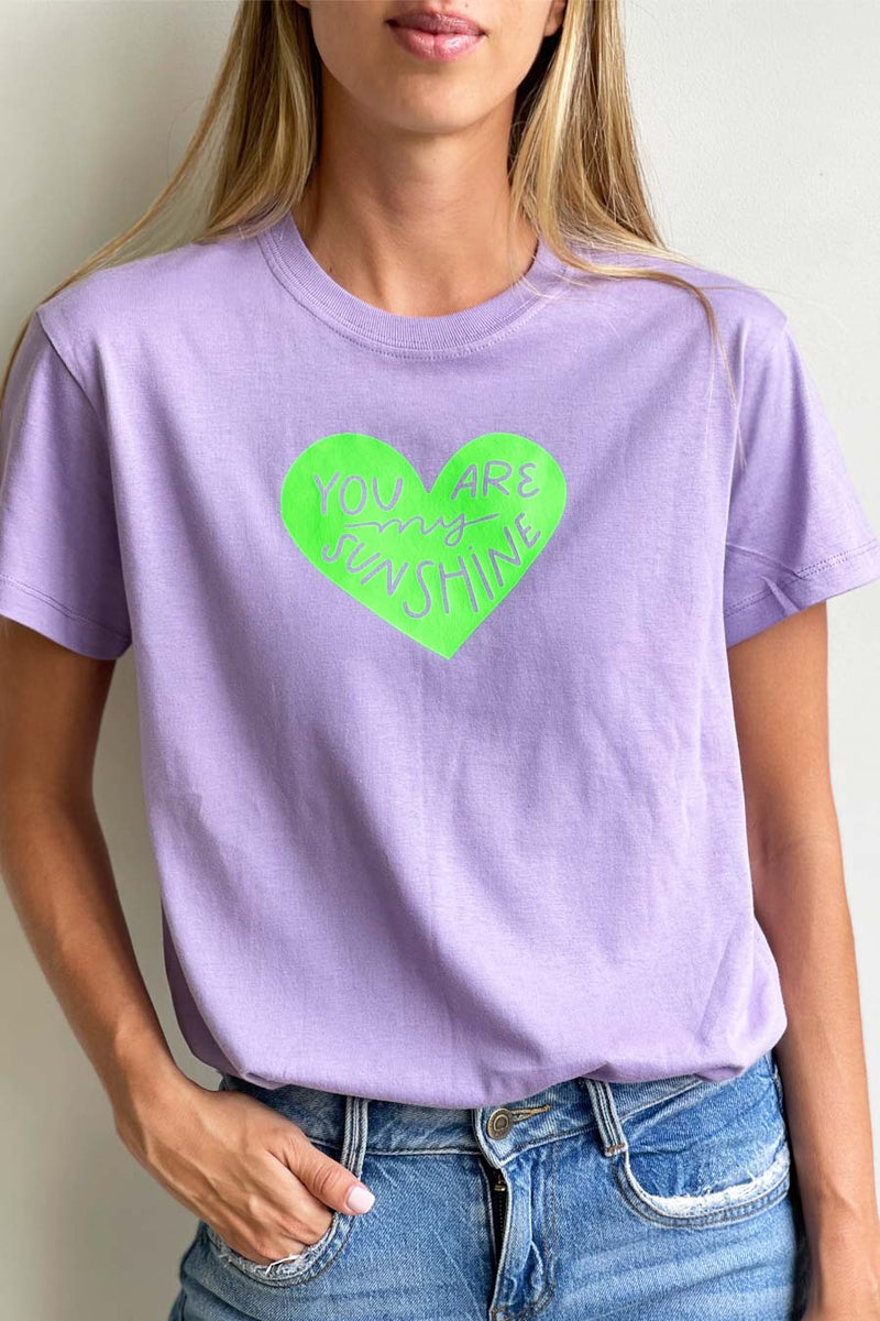 T-SHIRT LILA YOU ARE MY SUNSHINE