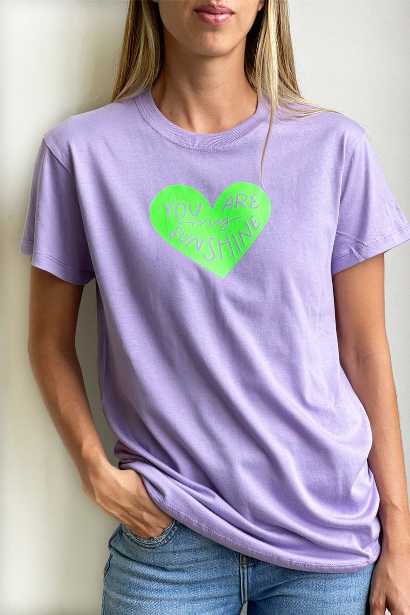 T-SHIRT LILA YOU ARE MY SUNSHINE