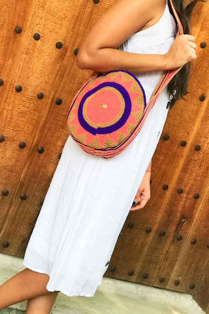 Mochila wayuu mini naranja