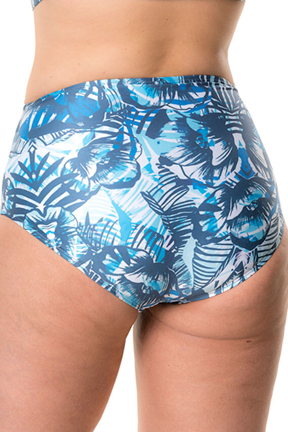 Panty bikini nudo azul tropical