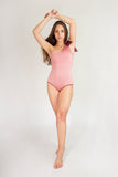Knotted Asymmetrical One-piece Berry/Pink